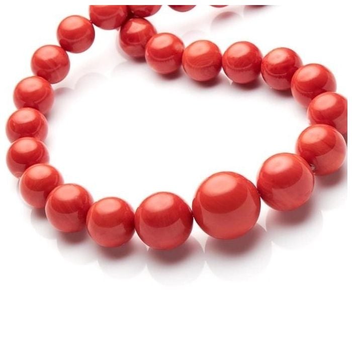 Red Coral gemstone beaded handmade bracelet at 1550  Azilaa