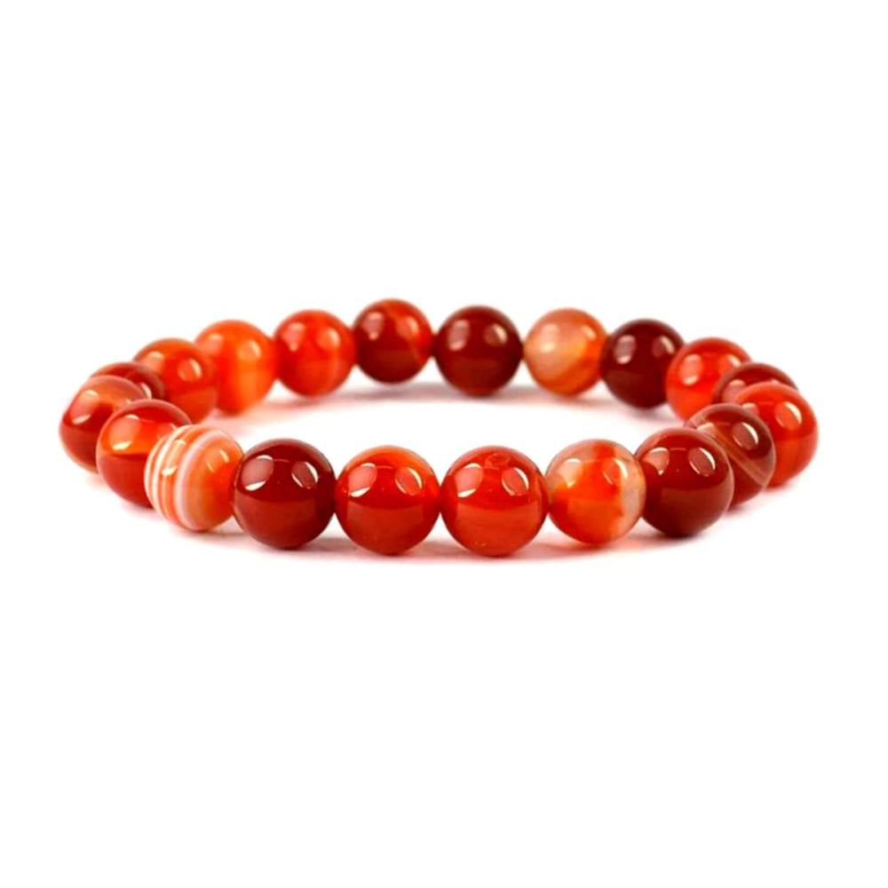 Buy REBUY Red Carnelian stone bracelet for Men and Women Bead size  8 mm  Color Red at Amazonin