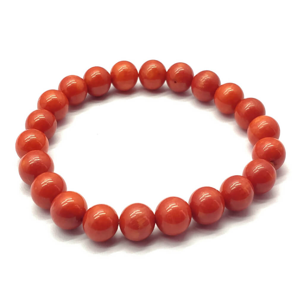 Red Coral Silver tone gemstone beaded handmade bracelet at 1250  Azilaa