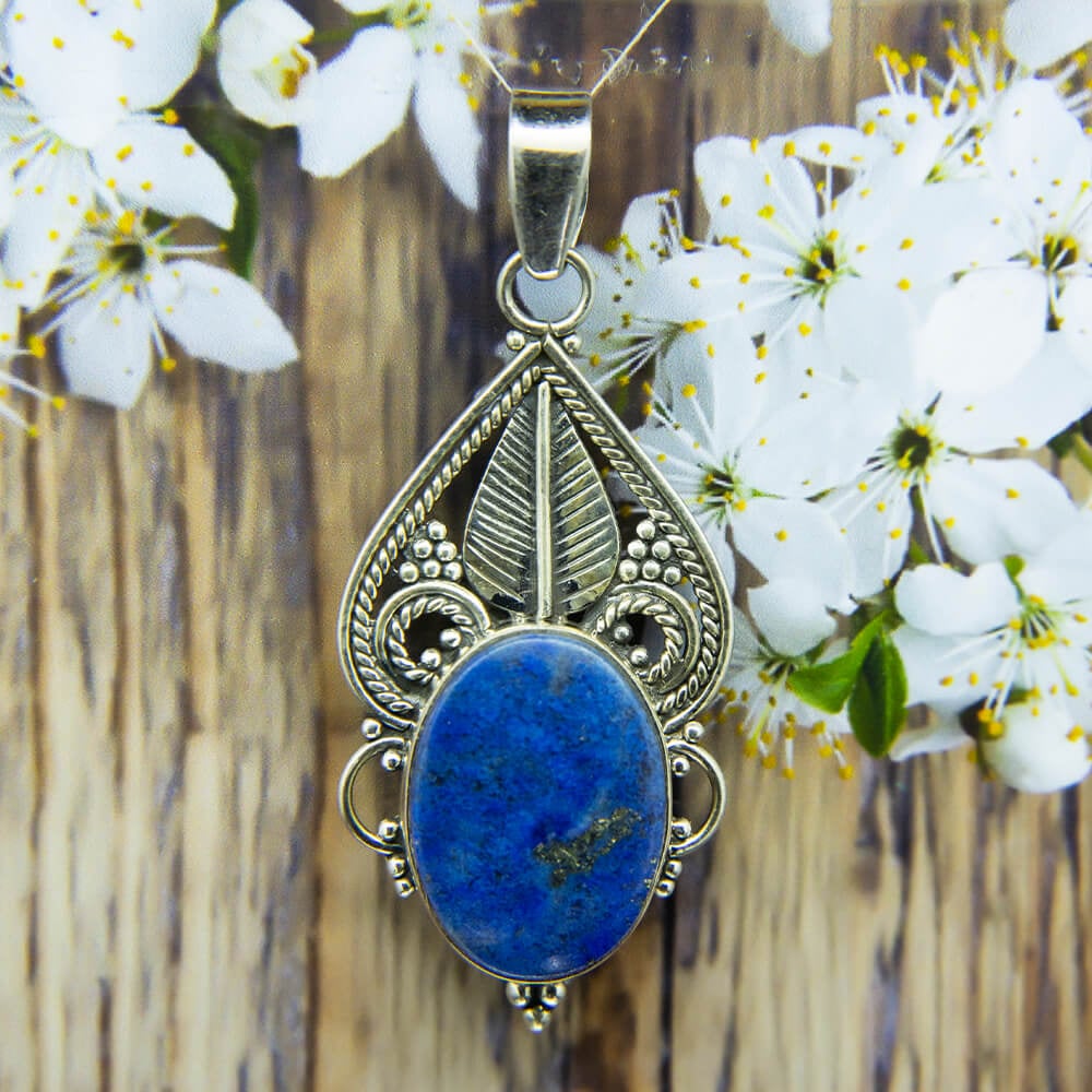 Sterling Silver Pendant, with Onix buy and Lapislazuli