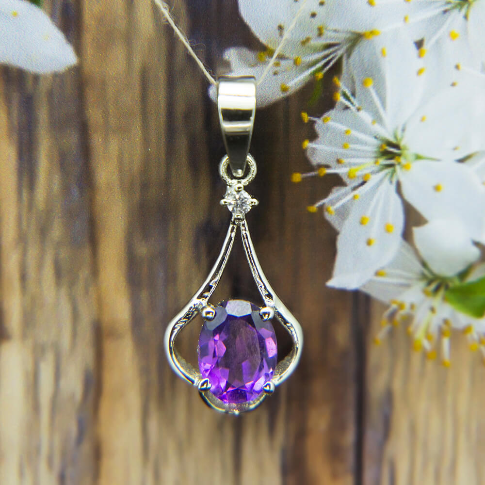 Amethyst jewelry online necklace